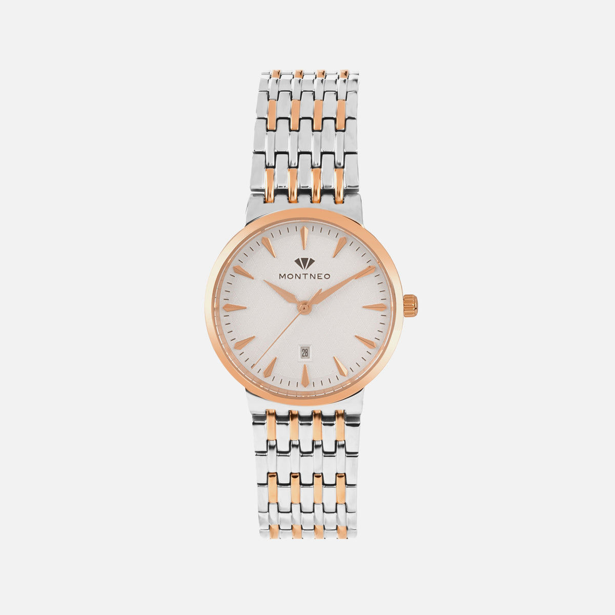 Women Quartz Silver Dial Analog Metal Watch L3522T-M1303