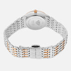 Women Quartz Silver Dial Analog Metal Watch L3522T-M1303
