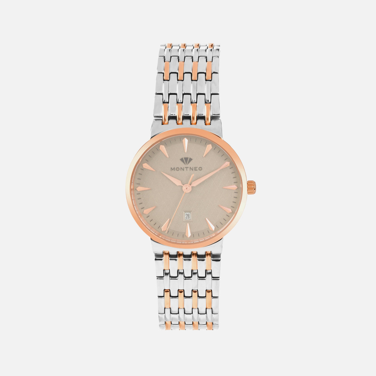 Women Quartz Grey Dial Analog Metal Watch L3522T-M1315