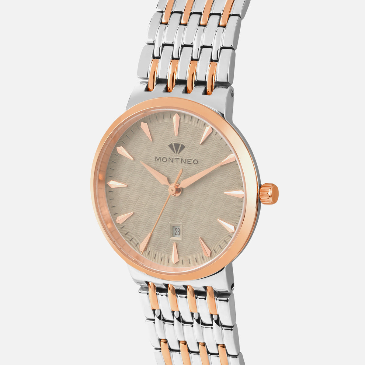 Women Quartz Grey Dial Analog Metal Watch L3522T-M1315