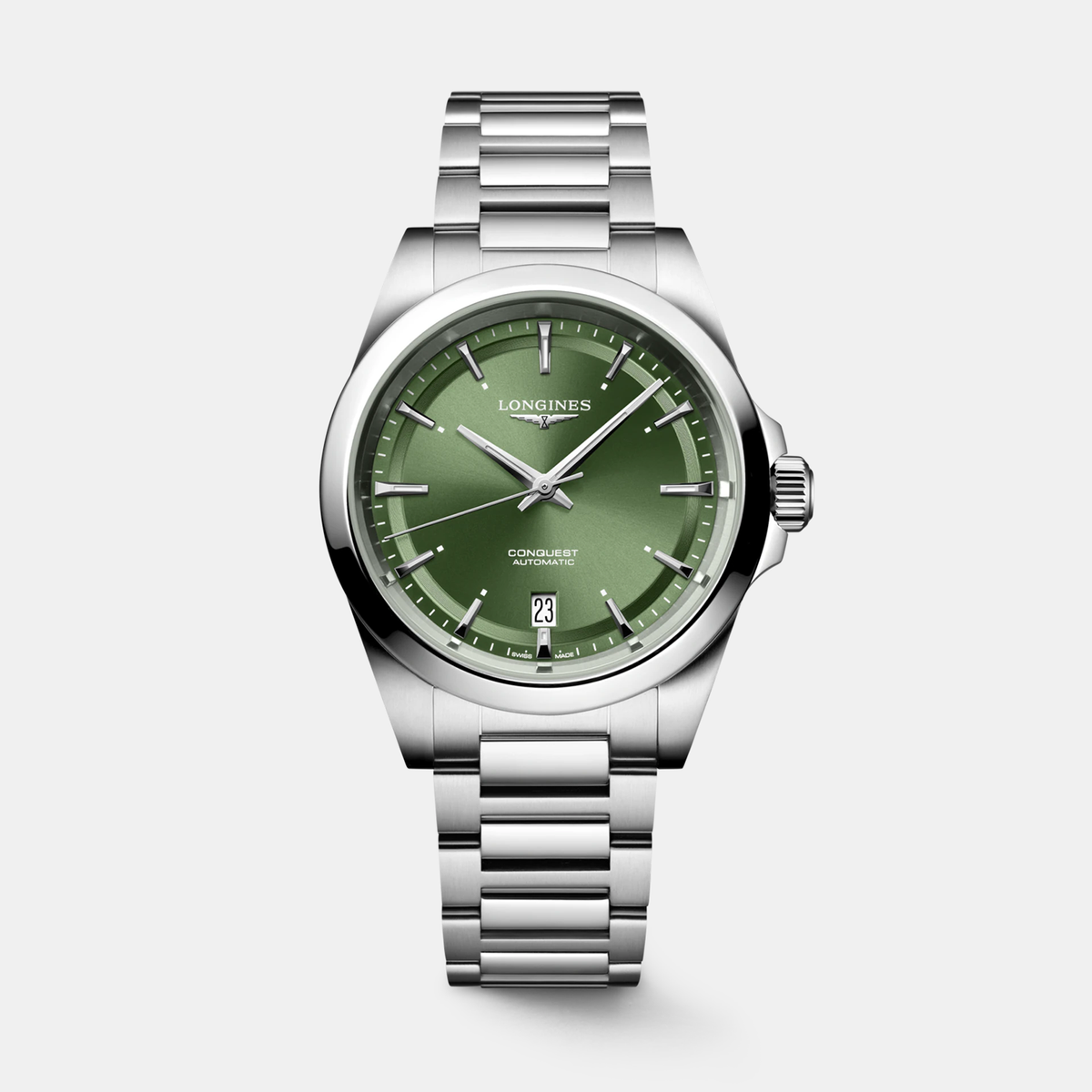 Longines Round Sunray Green Analog watch