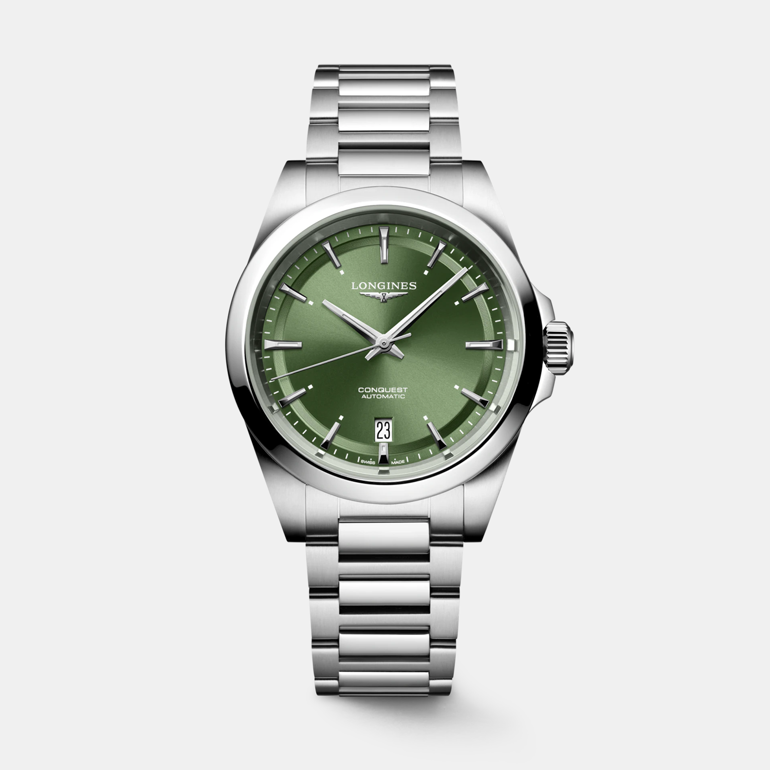 Longines Round Sunray Green Analog watch