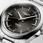 Conquest Men Automatic Black Dial Analog Stainless Steel Watch L37204526