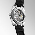 Conquest Men Automatic Black Dial Analog Rubber Watch L37204529