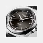 Conquest Men Automatic Black Dial Analog Rubber Watch L37204529