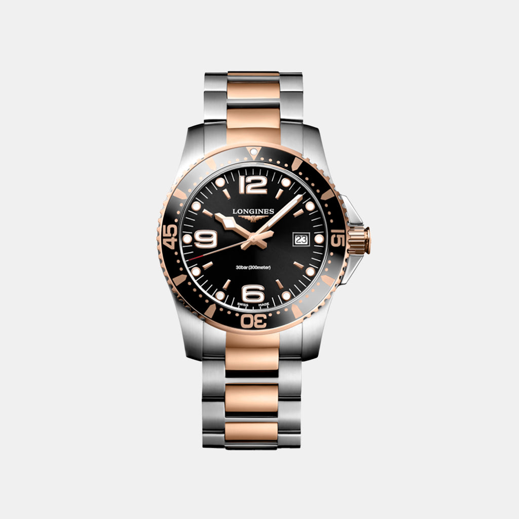 Men Quartz Black Dial Analog Stainless Steel Watch L37403587