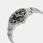 Conquest Men Quartz Black Dial Analog Stainless Steel Watch L37404566