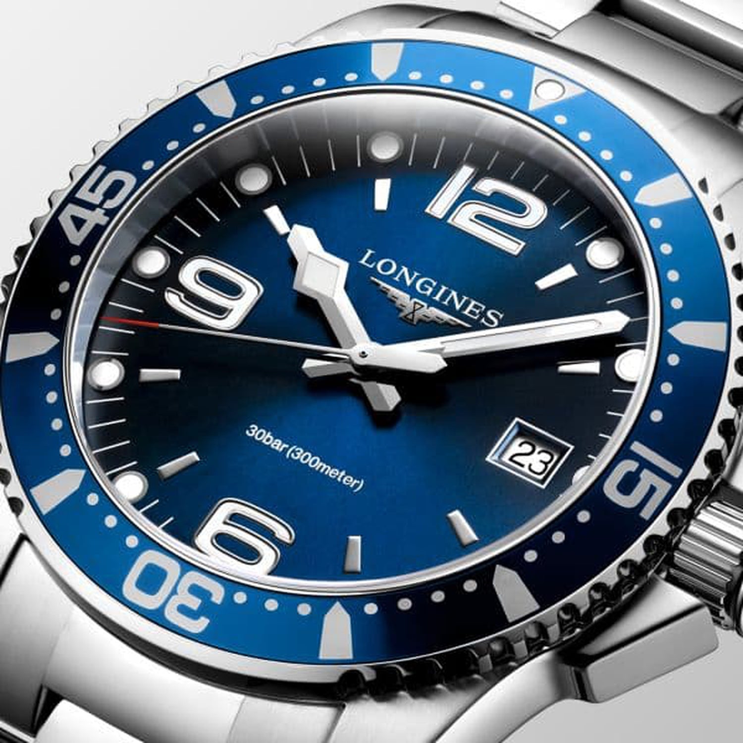 Men Quartz Blue Dial Analog Stainless Steel Watch L37404966