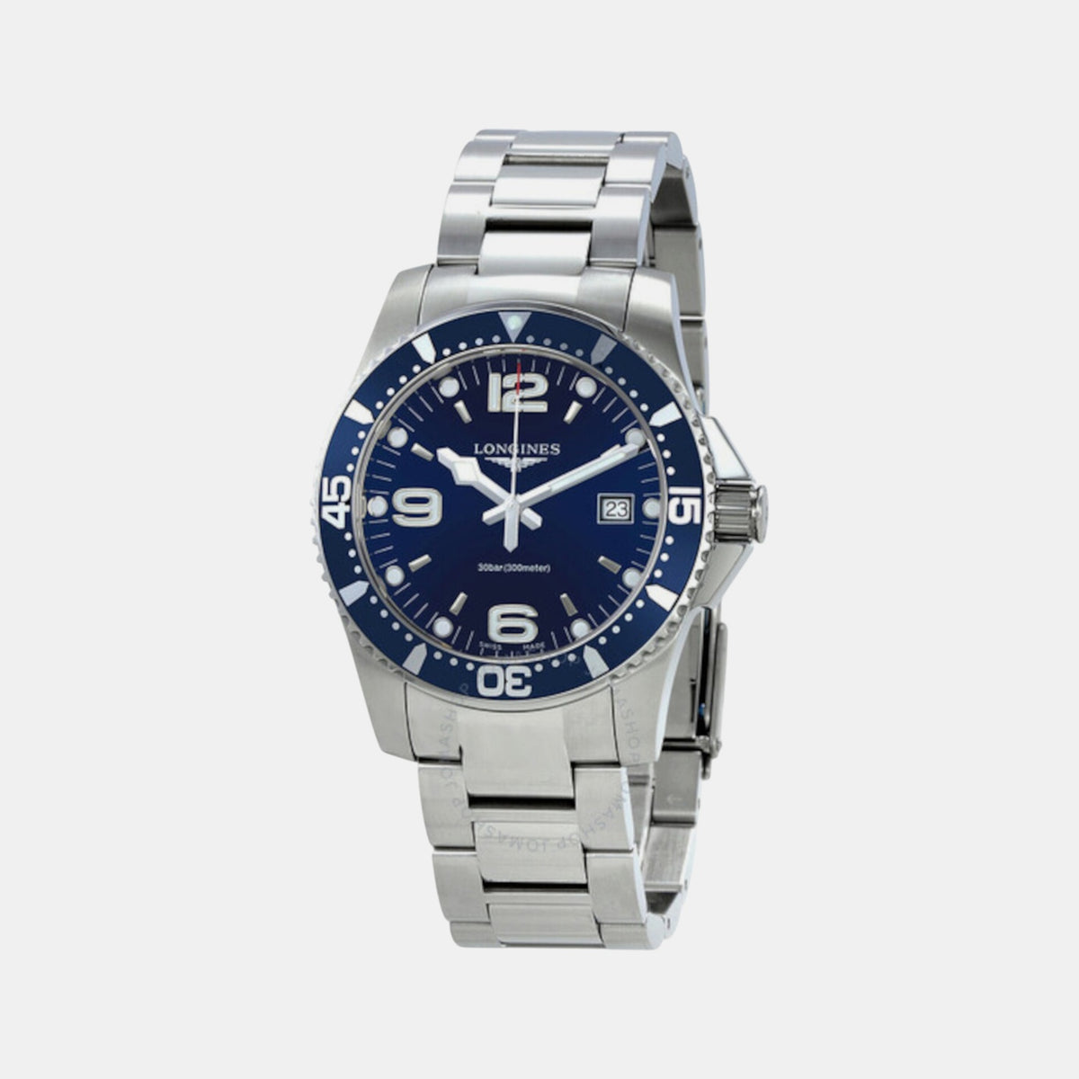 Men Quartz Blue Dial Analog Stainless Steel Watch L37404966