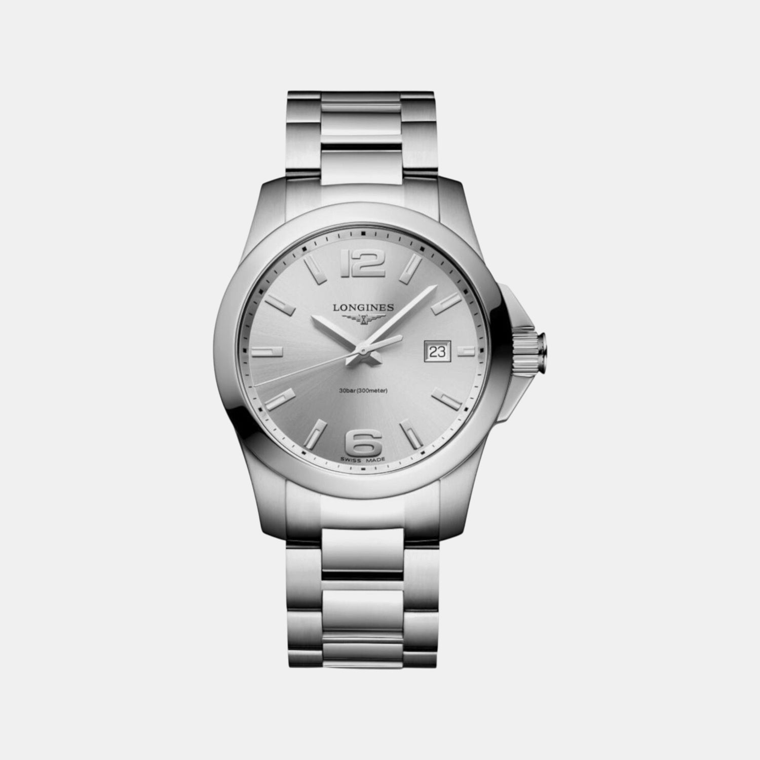 Men Quartz Silver Dial Analog Stainless Steel Watch L37594766