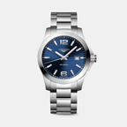 Conquest Heritage Men Quartz Blue Dial Analog Stainless Steel Watch L37594966