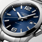 Conquest Heritage Men Quartz Blue Dial Analog Stainless Steel Watch L37594966