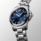 Conquest Heritage Men Quartz Blue Dial Analog Stainless Steel Watch L37594966