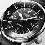 Men Automatic Black Dial Analog Rubber Watch L37644509