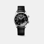 Men Automatic Black Dial Analog Rubber Watch L37644509
