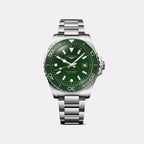 Hydroconquest Men Quartz Green Dial Analog Stainless Steel Watch L37694066