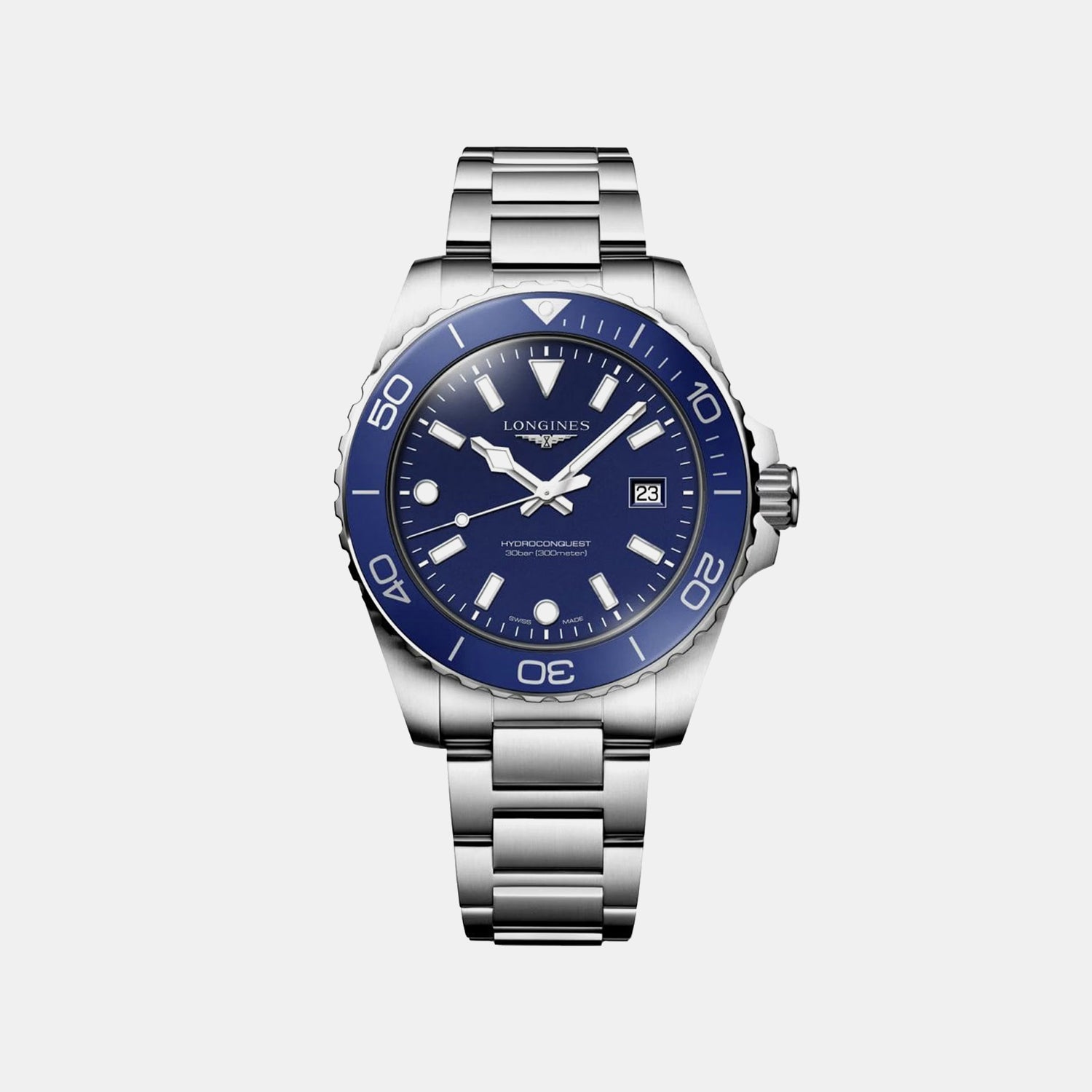 Men Quartz Blue Dial Analog Stainless Steel Watch L37694966