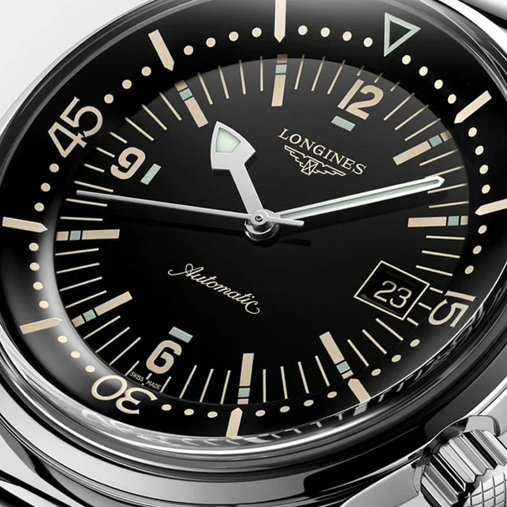 Legend Diver Men Automatic Black Dial Analog Stainless Steel Watch L37744506