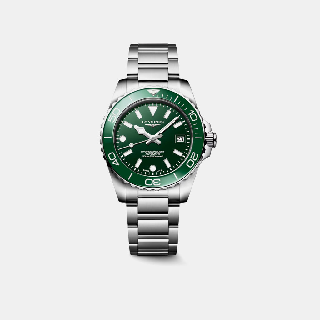 Hydroconquest Women Automatic Green Dial Analog Stainless Steel Watch L37794066