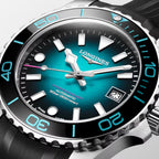 Hydroconquest 2026 Commonwealth Games Men Automatic Teal Dial Analog Rubber Watch L37794099