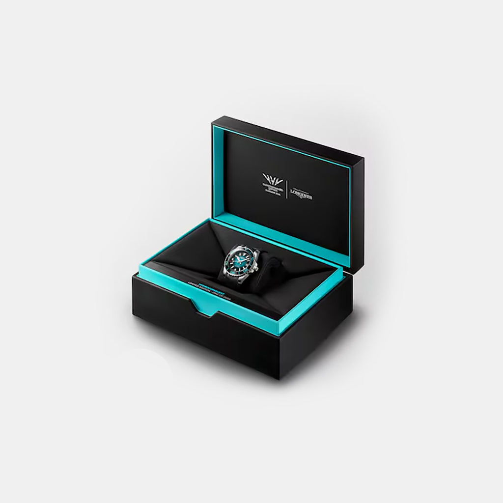 Hydroconquest 2026 Commonwealth Games Men Automatic Teal Dial Analog Rubber Watch L37794099