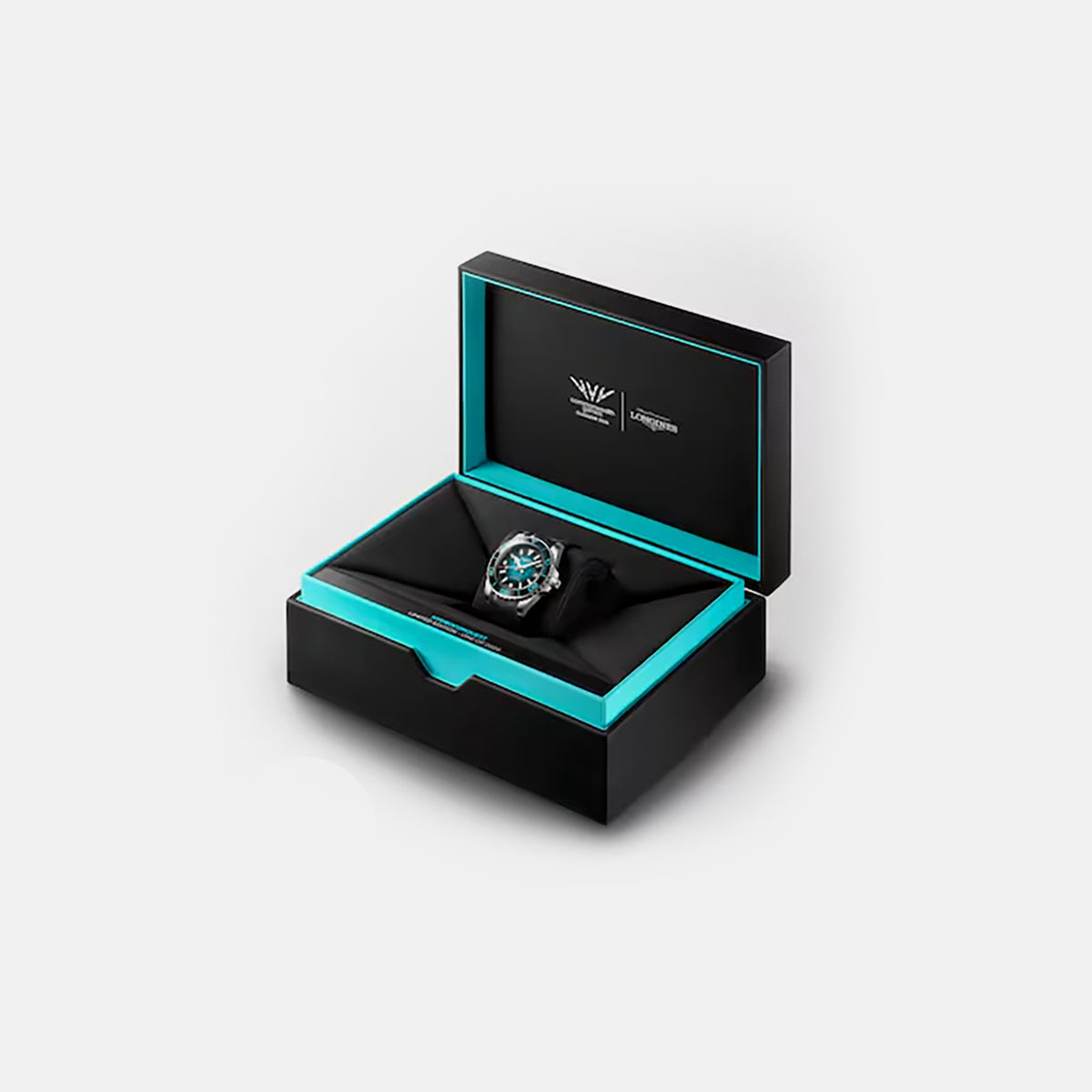 Hydroconquest Men Automatic Teal Dial Analog Rubber Watch L37794099