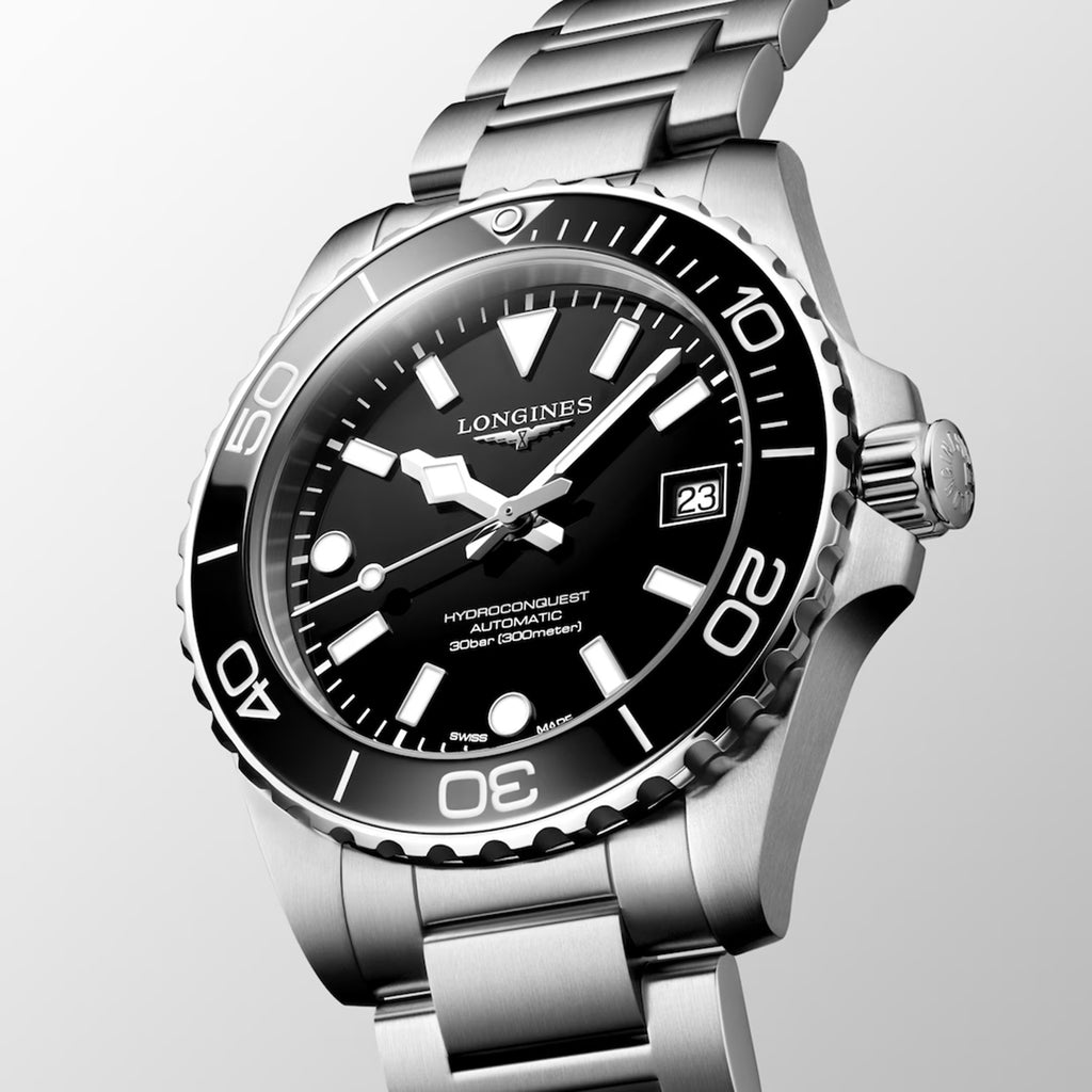 Hydroconquest Women Automatic Black Dial Analog Stainless Steel Watch L37794566