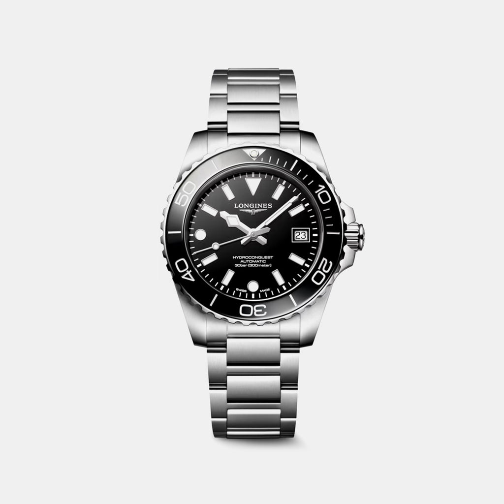 Hydroconquest Women Automatic Black Dial Analog Stainless Steel Watch L37794566