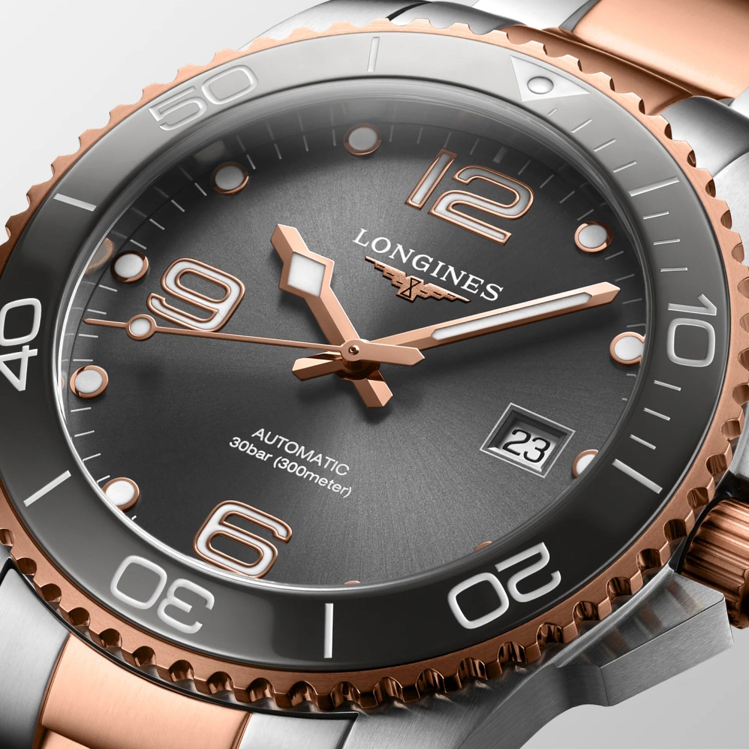 Hydroconquest Men Quartz Black Dial Analog Stainless Steel Watch L37813787