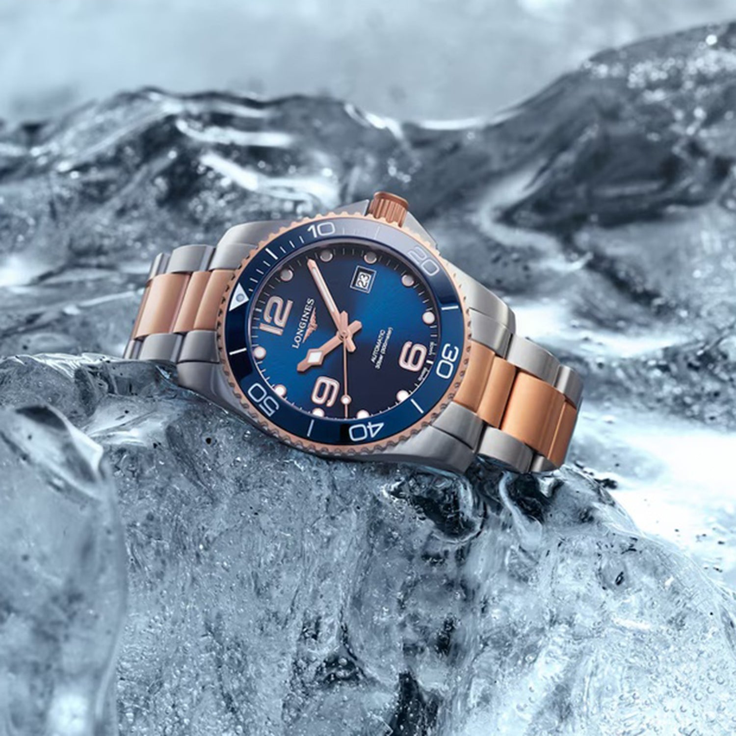 Hydroconquest Men Automatic Blue Dial Analog Stainless Steel Watch L37813987