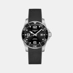 Men Automatic Black Dial Analog Rubber Watch L37814569