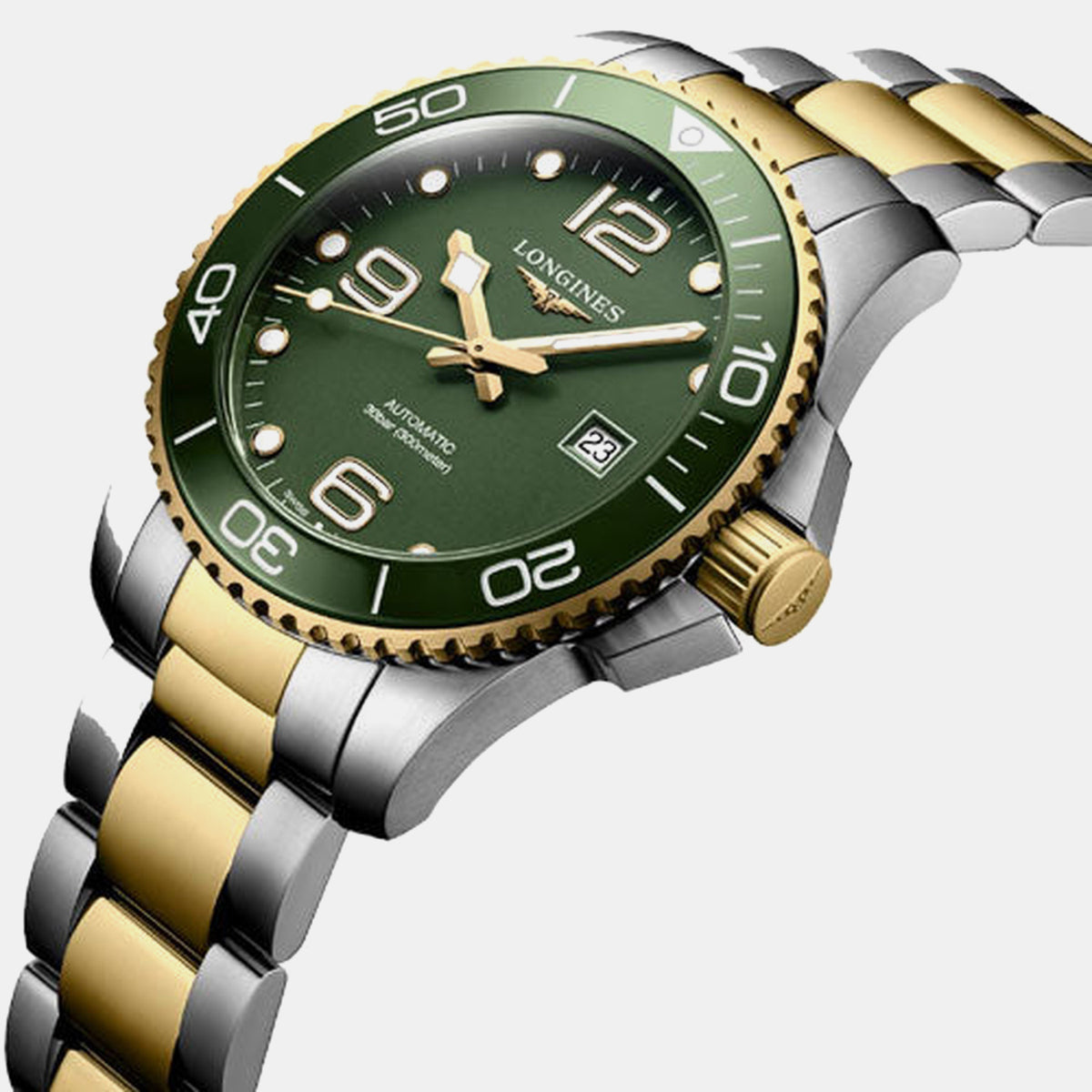 HydroConquest Men Automatic Green Dial Analog Stainless Steel Watch L37823067