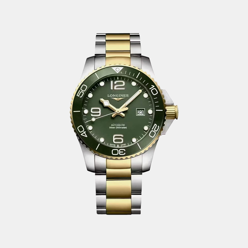 HydroConquest Men Automatic Green Dial Analog Stainless Steel Watch L37823067