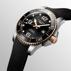 HydroConquest Men Automatic Black Dial Analog Rubber Watch L37823589