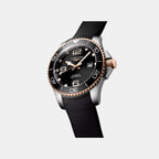 HydroConquest Men Automatic Black Dial Analog Rubber Watch L37823589