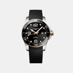 HydroConquest Men Automatic Black Dial Analog Rubber Watch L37823589