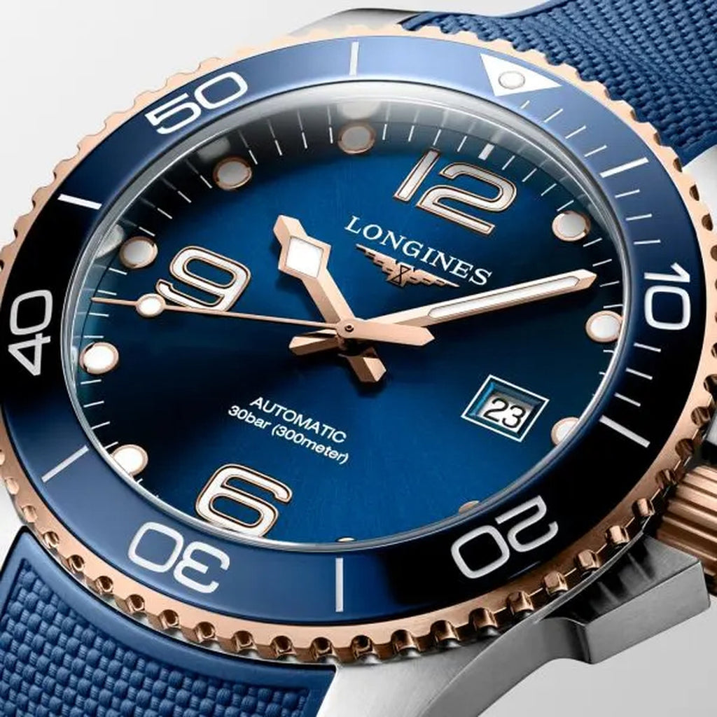 HydroConquest Men Automatic Blue Dial Analog Rubber Watch L37823989