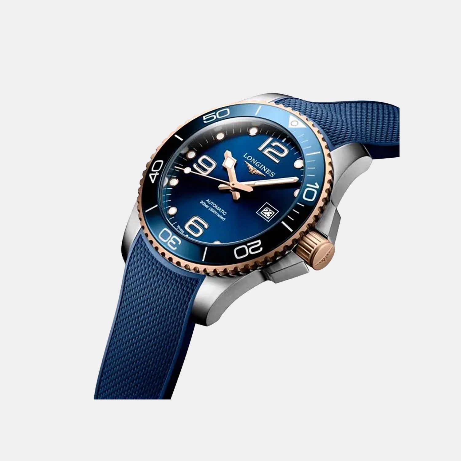 HydroConquest Men Automatic Blue Dial Analog Rubber Watch L37823989