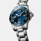 Men Automatic Blue Dial Analog Stainless Steel Watch L37824966
