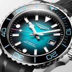 HydroConquest 2026 Commonwealth Games Men Automatic Teal Dial Analog Silicone Watch L37884099