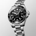 Hydroconquest Men Automatic Black Dial Analog Stainless Steel Watch L37884566
