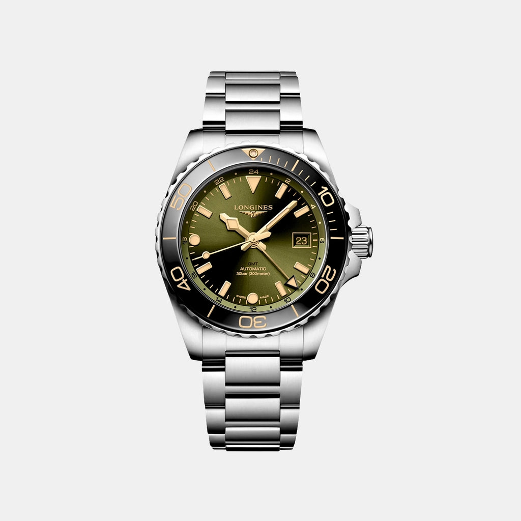 HydroConquest Men Automatic Green Dial Analog Stainless Steel Watch L37904066