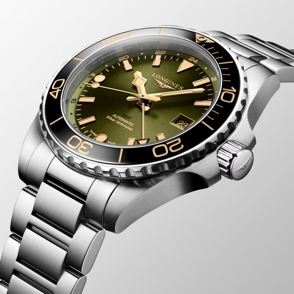 HydroConquest Men Automatic Green Dial Analog Stainless Steel Watch L37904066
