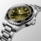 HydroConquest Men Automatic Green Dial Analog Stainless Steel Watch L37904066