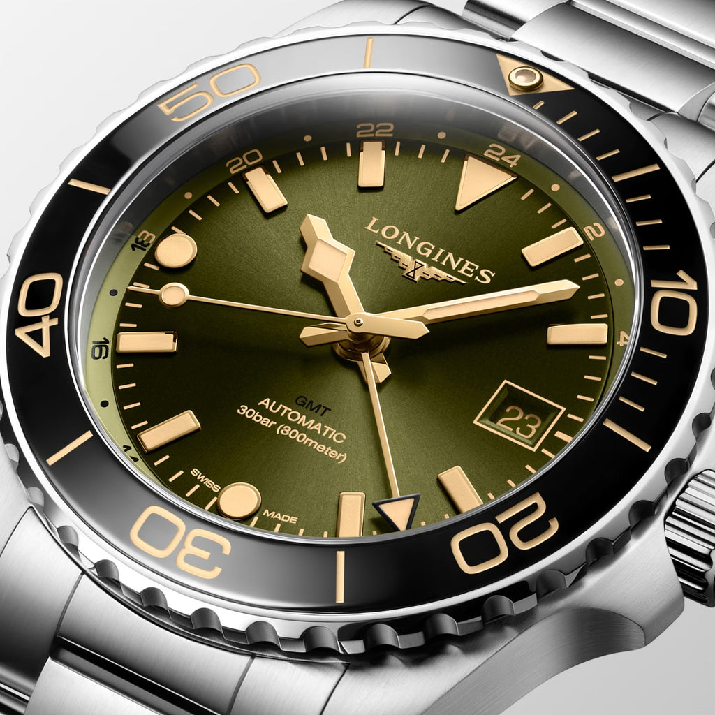 HydroConquest Men Automatic Green Dial Analog Stainless Steel Watch L37904066