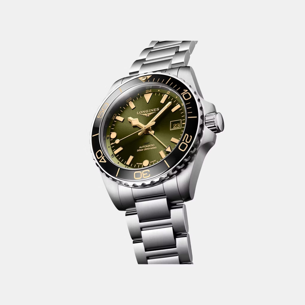 HydroConquest Men Automatic Green Dial Analog Stainless Steel Watch L37904066