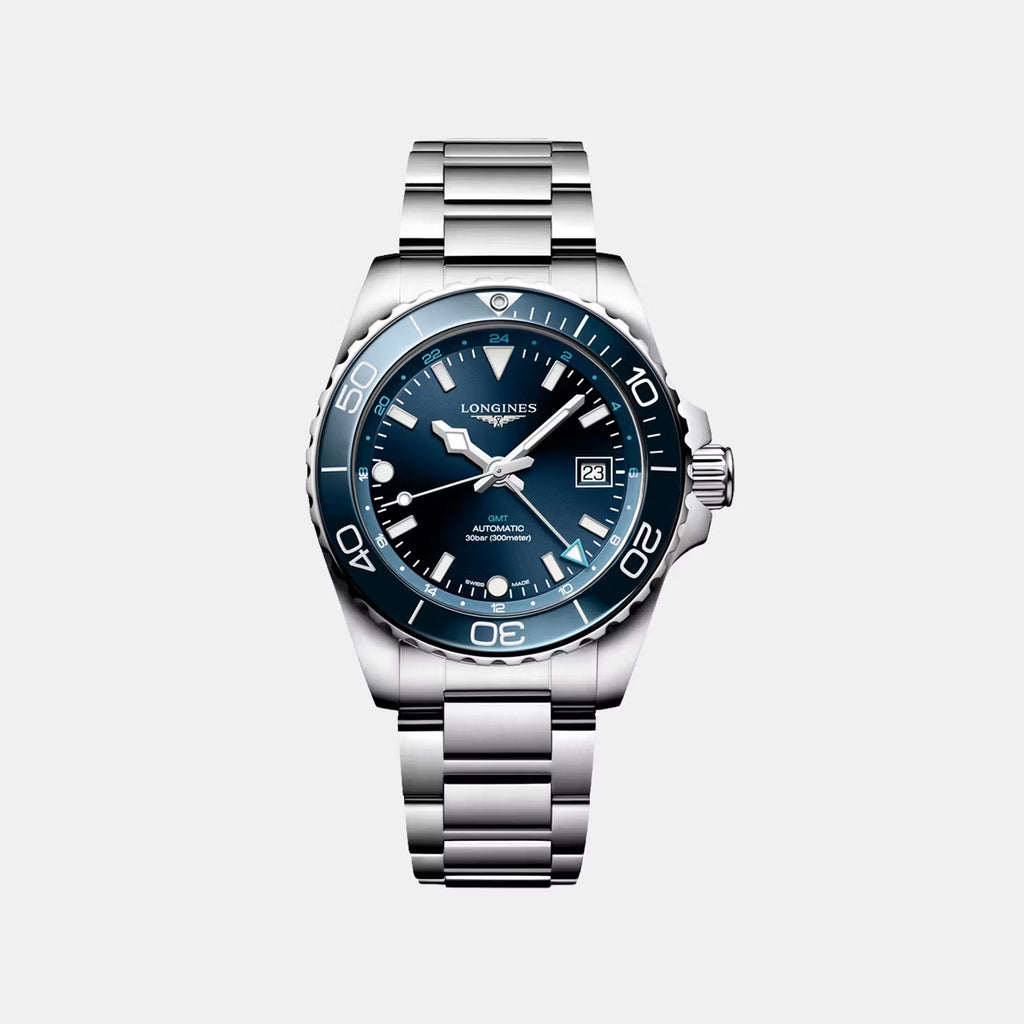 HydroConquest GMT Men Automatic Blue Dial Analog Stainless Steel Watch L37904966
