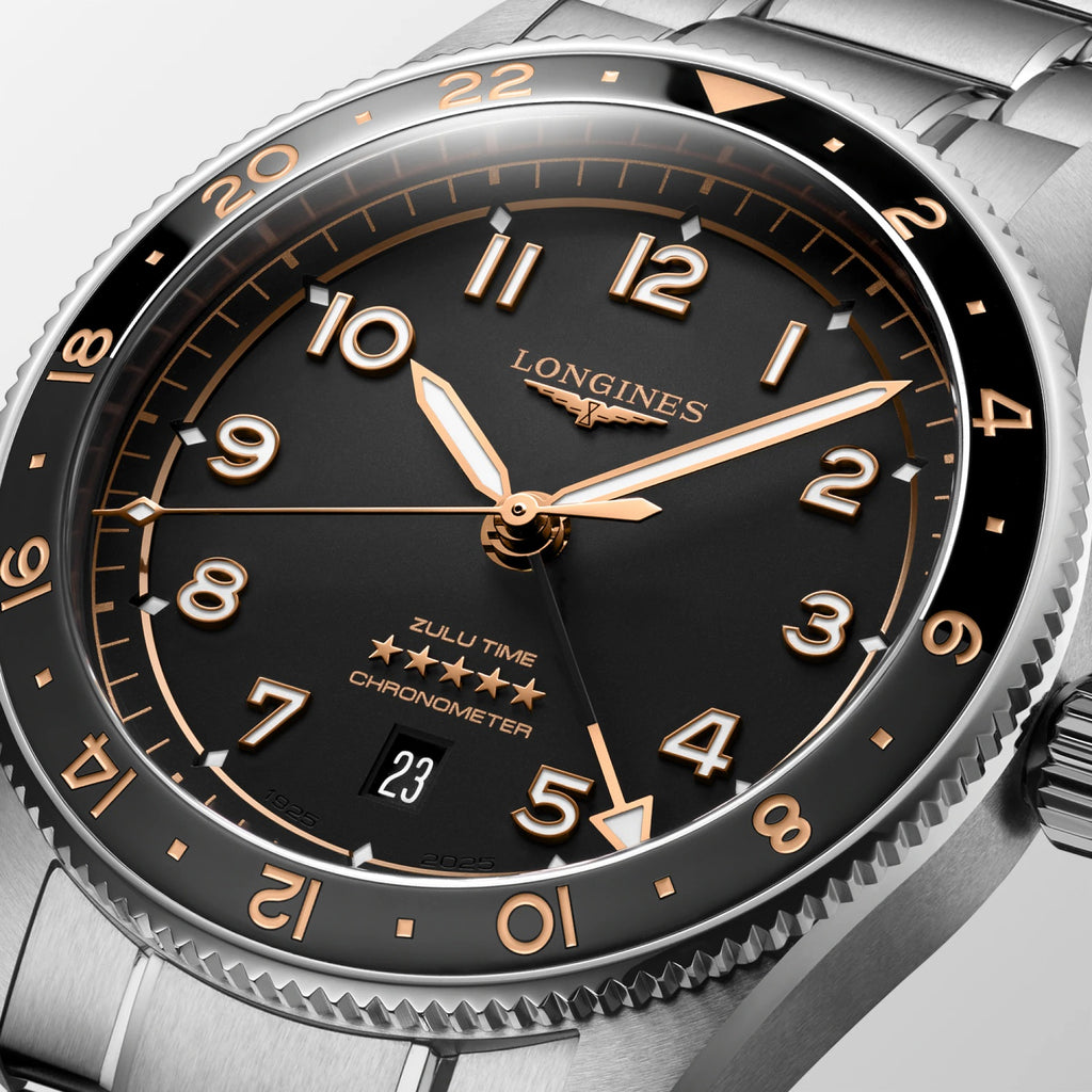 Spirit Zulu Men Automatic Black Dial Analog Stainless Steel Watch L38124506
