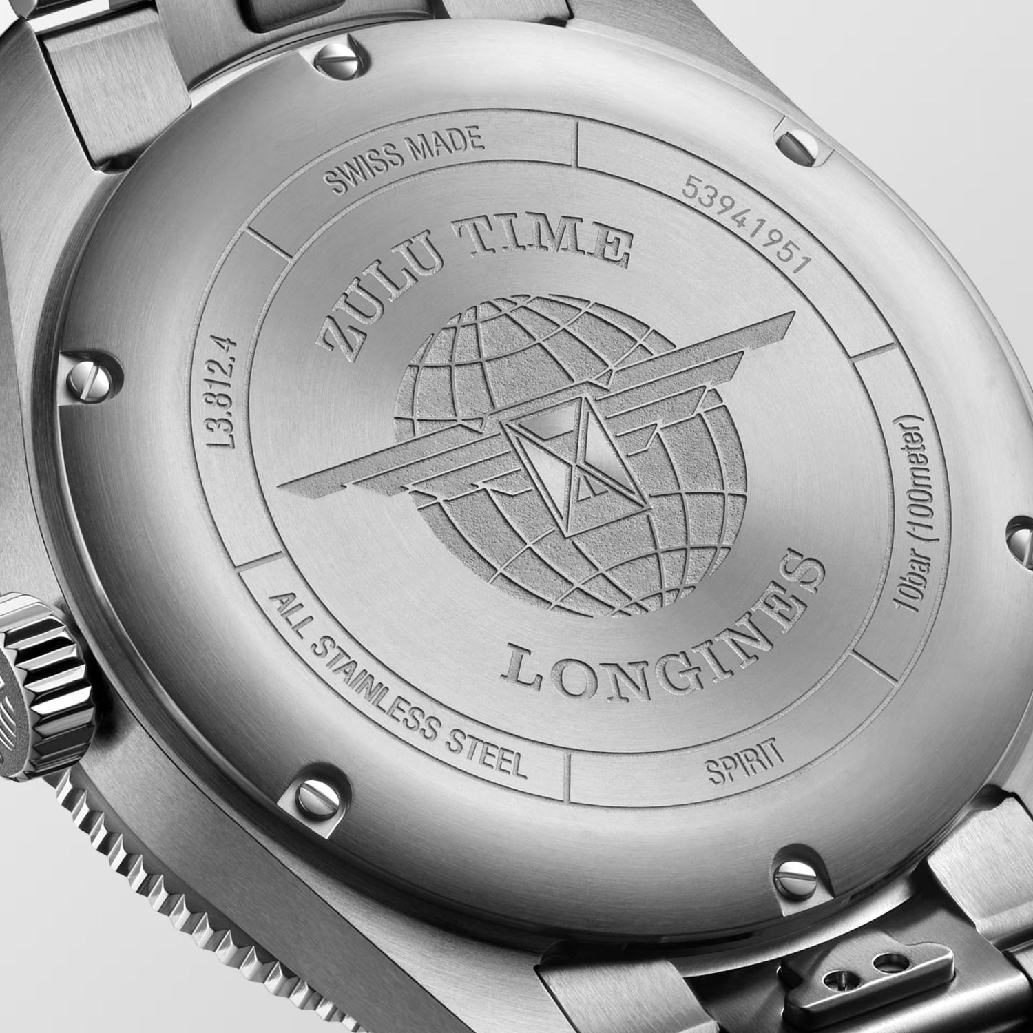 Spirit Men Automatic Grey Dial Analog Stainless Steel Watch L38124606