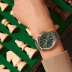Conquest Men Automatic Green Dial Analog Stainless Steel Watch L38304026